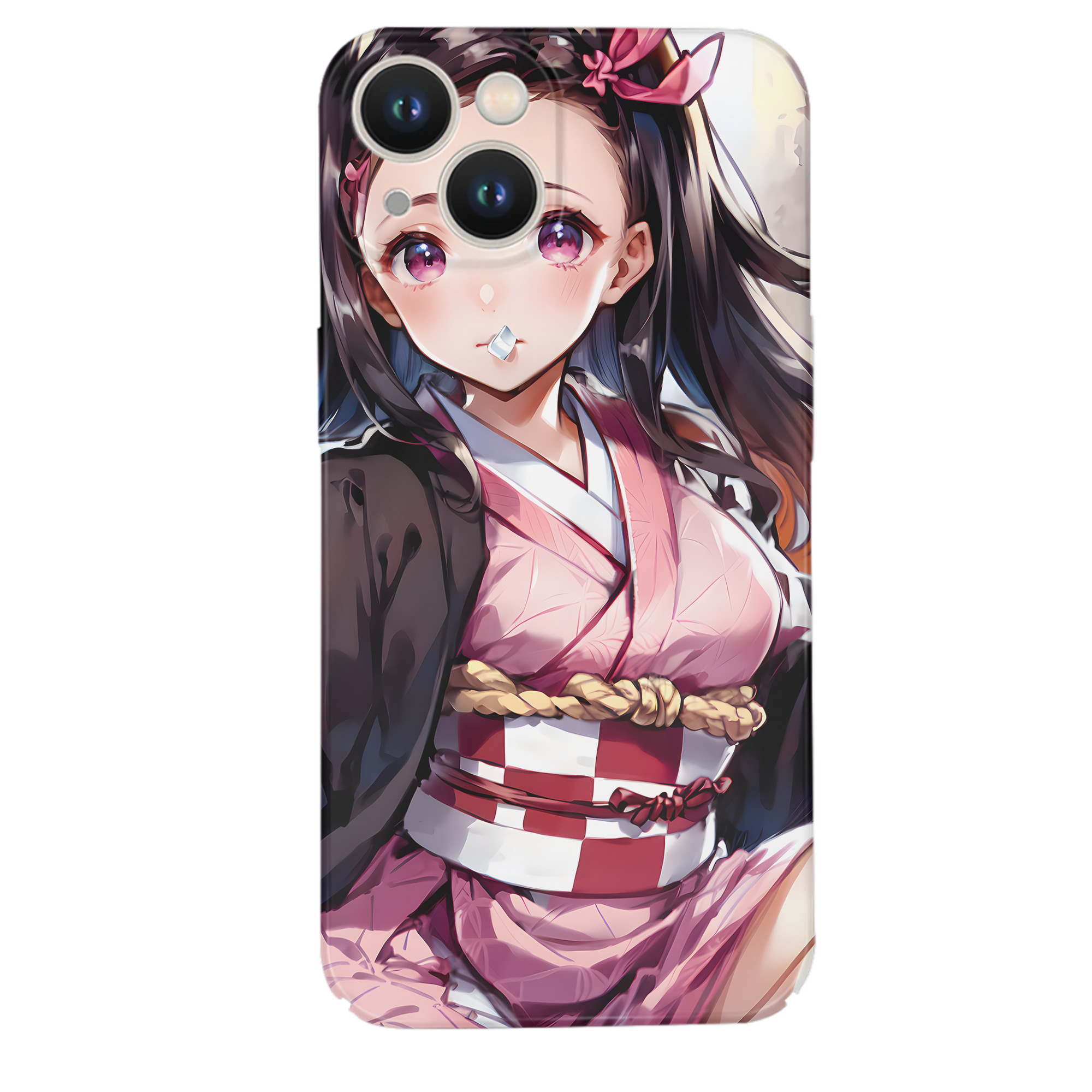 （画像用） 鬼滅の刃（きめつのやいば）竈門 禰󠄀豆子／かまど ねずこ Kamado Nezuko 【iPhone 14シリーズ対応】ハードケース